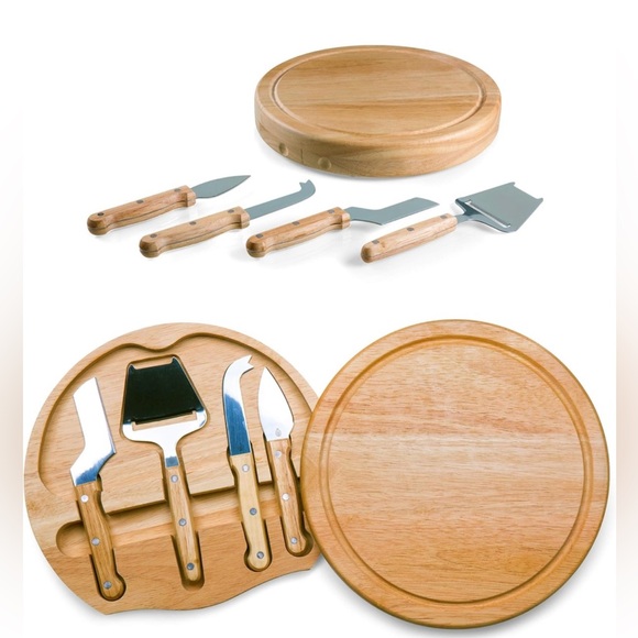 Picnic Time (Parawood) - Circo Cheese Board and Knife Set - 5 piece set - Picture 1 of 5